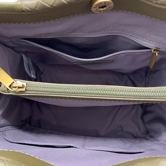 NWT Fossil Kingston Satchel Green Moss - Picture 6 of 7